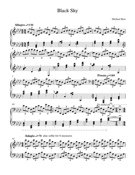 Black Sky Sheet Music