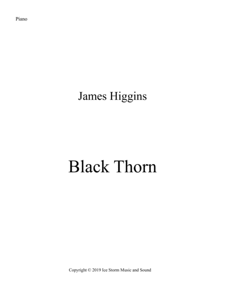 Black Thorn Sheet Music