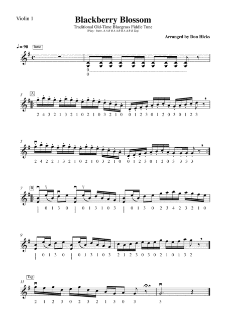 Free Sheet Music Blackberry Blossom For String Orchestra