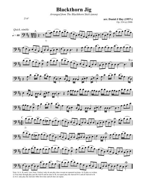 Free Sheet Music Blackthorn Jig Bass Solo