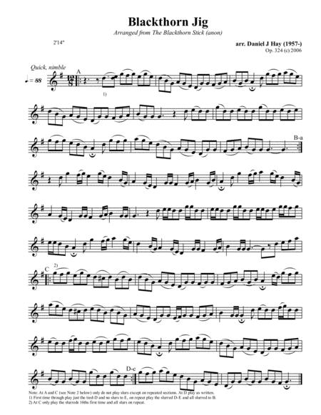 Blackthorn Jig Treble Solo Sheet Music