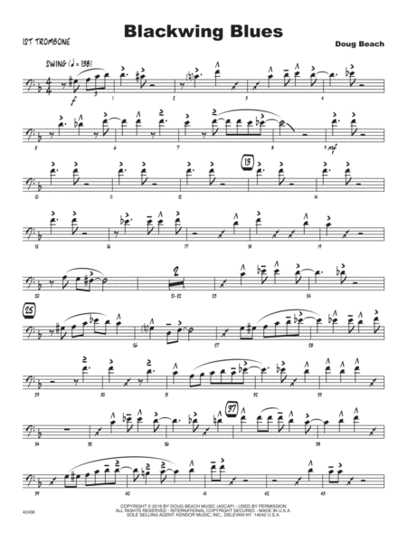 Free Sheet Music Blackwing Blues 1st Trombone