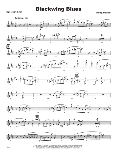 Blackwing Blues 2nd Eb Alto Saxophone Sheet Music