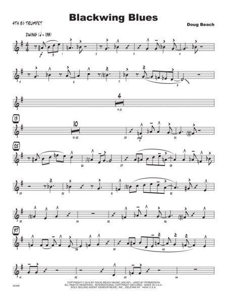 Blackwing Blues 4th Bb Trumpet Sheet Music