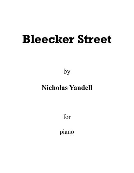 Free Sheet Music Bleecker Street For Solo Piano