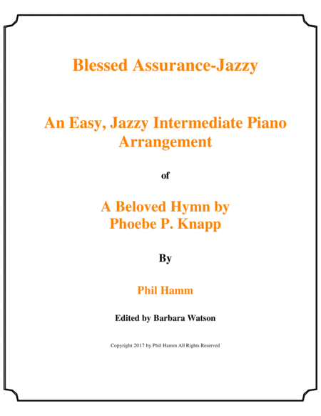 Blessed Assurance Jazzy Sheet Music