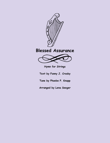 Blessed Assurance Two Violins And Cello Sheet Music