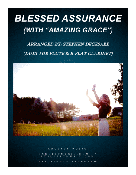 Free Sheet Music Blessed Assurance With Amazing Grace Duet For Flute Bb Clarinet