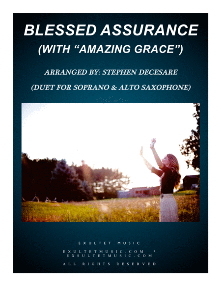 Blessed Assurance With Amazing Grace Duet For Soprano Alto Saxophone Sheet Music