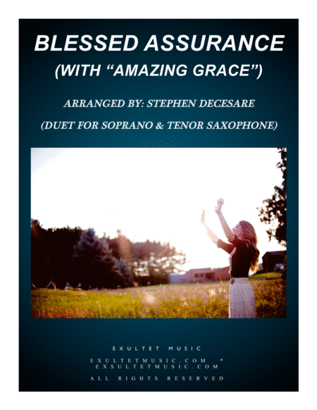 Blessed Assurance With Amazing Grace Duet For Soprano Tenor Saxophone Sheet Music