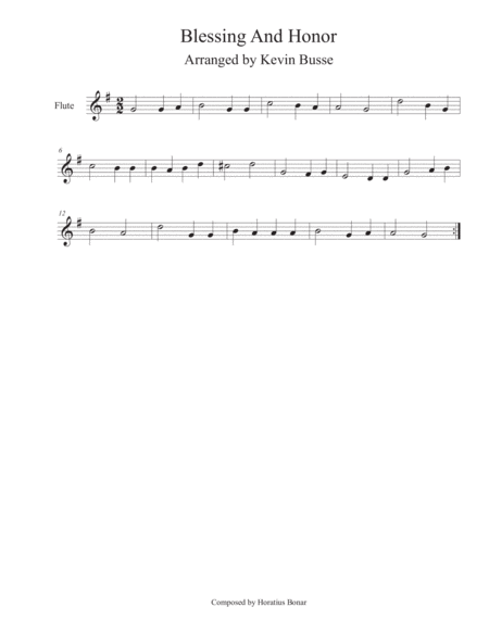 Blessing And Honor Flute Sheet Music