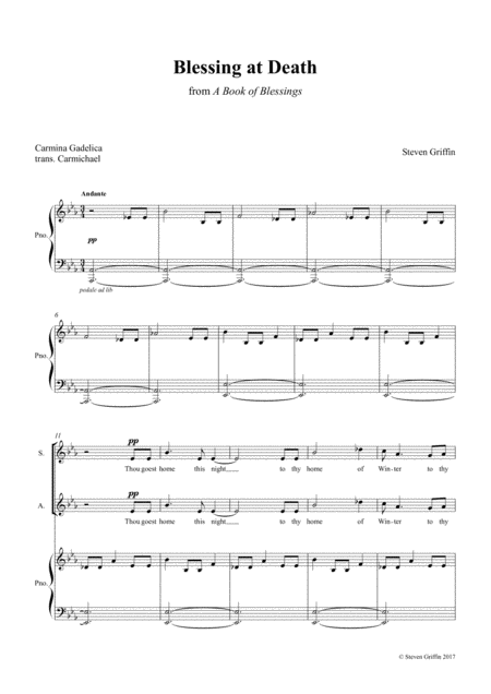 Free Sheet Music Blessing At Death