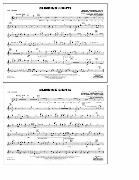 Blinding Lights Arr Matt Conaway 1st Bb Trumpet Sheet Music