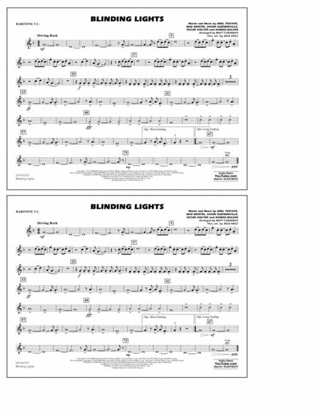 Blinding Lights Arr Matt Conaway Baritonet C Sheet Music