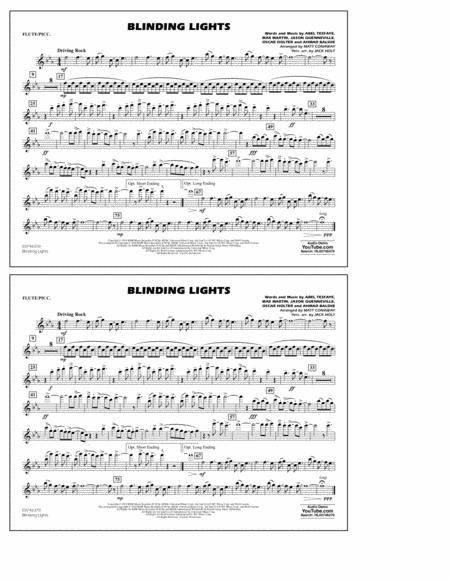 Blinding Lights Arr Matt Conaway Flute Piccolo Sheet Music