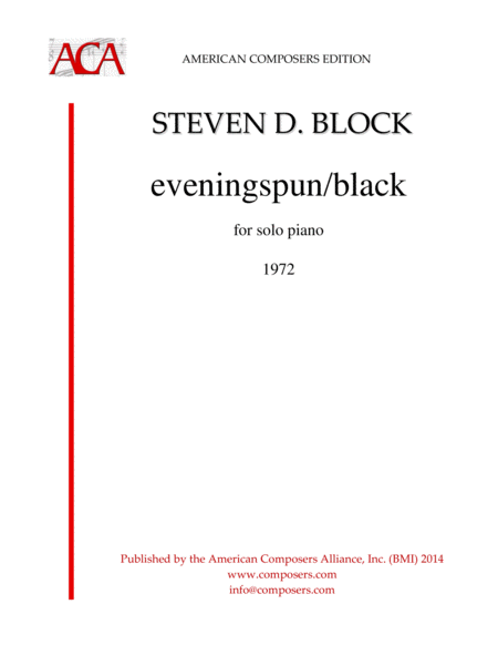 Free Sheet Music Block Eveningspun Black