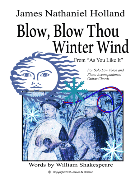 Blow Blow Thou Winter Wind Jazz Version Arranged For Solo Low Voice Sheet Music