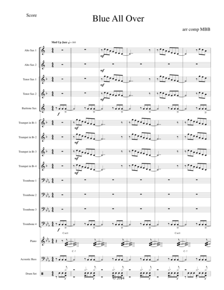 Blue All Over From The Michael Bb Quartet Cd Guided Tour Sheet Music