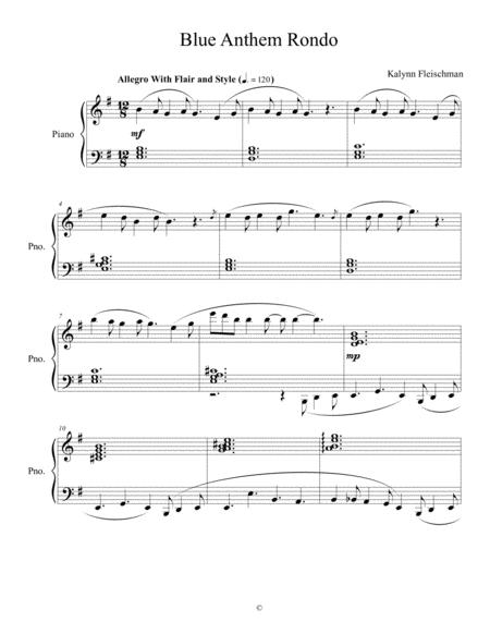 Blue Anthem Rondo Sheet Music