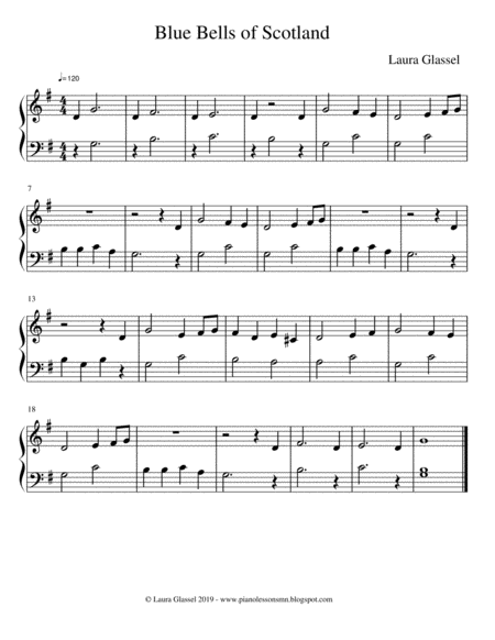 Free Sheet Music Blue Bells Of Scotland