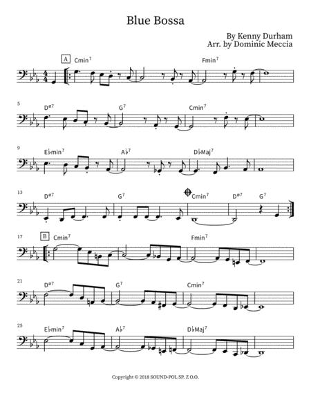 Blue Bossa Bass Clef Sheet Music