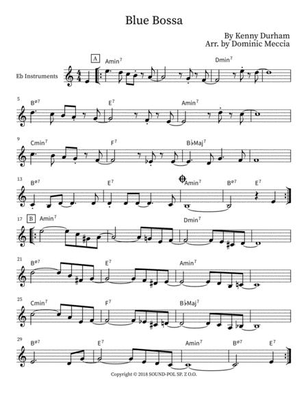 Blue Bossa Eb Instruments Sheet Music