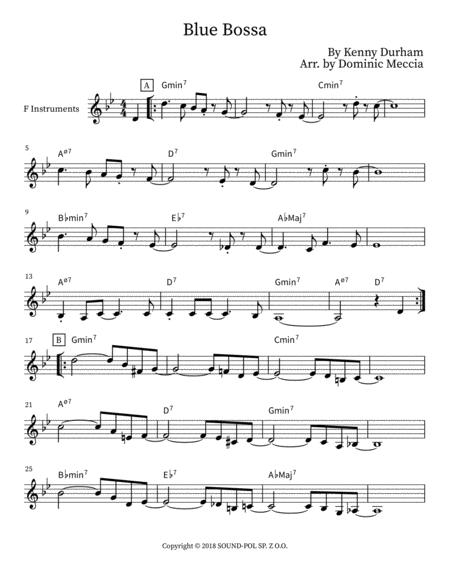 Free Sheet Music Blue Bossa F Instruments