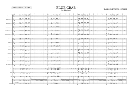 Free Sheet Music Blue Crab For Big Band