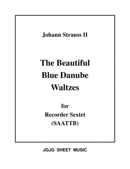 Free Sheet Music Blue Danube Waltzes For Recorder Sextet