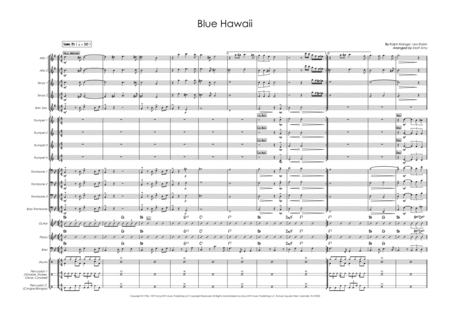 Blue Hawaii Big Band Instrumental Sheet Music