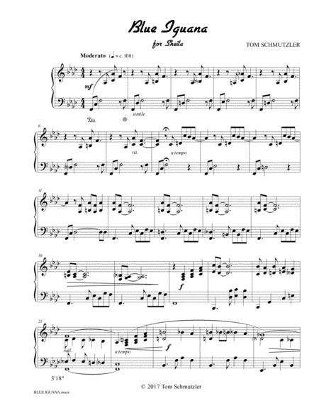 Free Sheet Music Blue Iguana