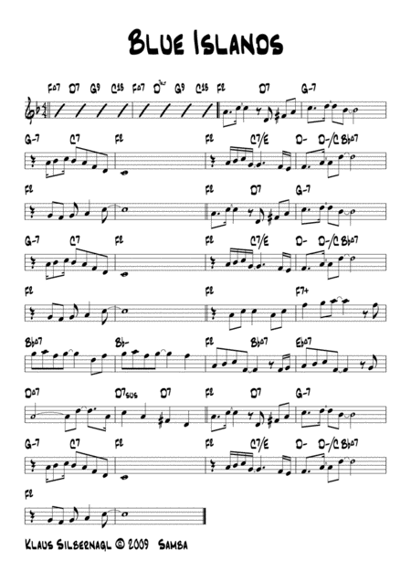 Blue Islands Sheet Music