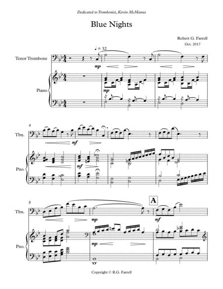 Blue Nights Sheet Music