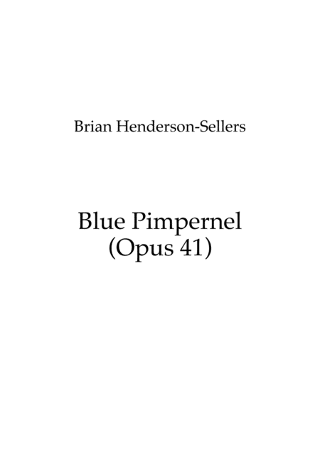 Blue Pimpernel Sheet Music