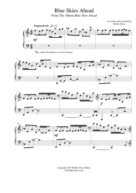 Blue Skies Ahead Sheet Music