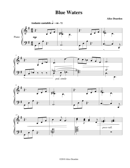 Blue Waters Sheet Music