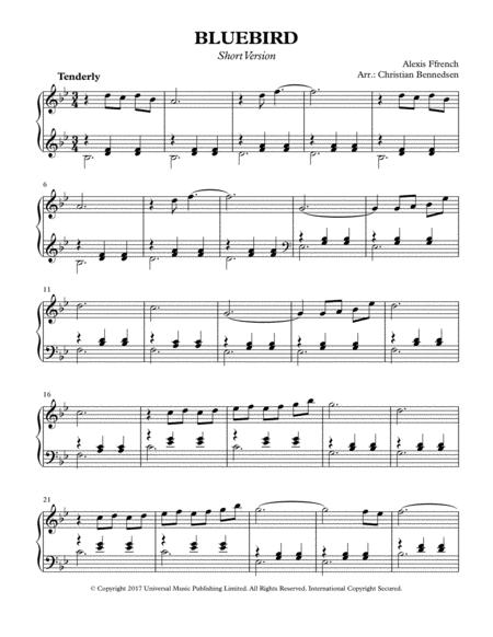 Free Sheet Music Bluebird Alexis Ffrench