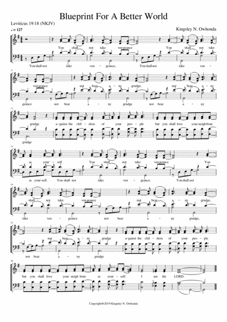 Free Sheet Music Blueprint For A Better World