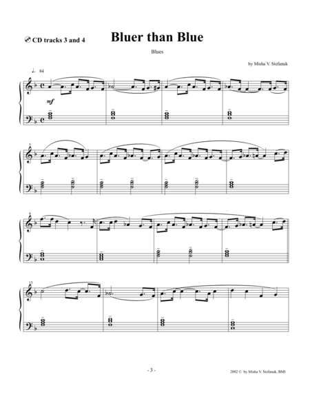 Free Sheet Music Bluer Than Blue Easy Piano