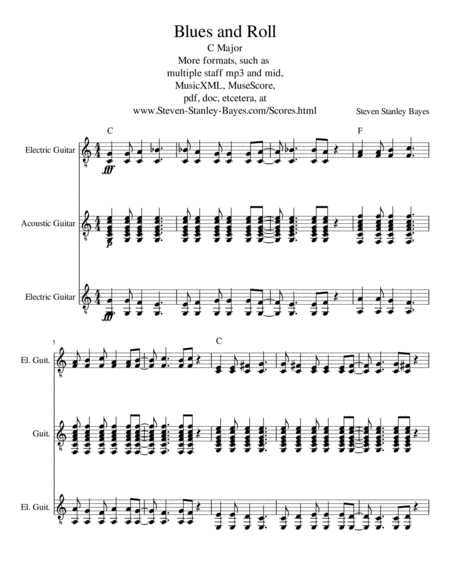 Free Sheet Music Blues And Roll