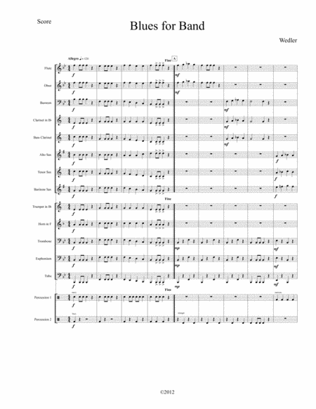 Blues For Band Sheet Music