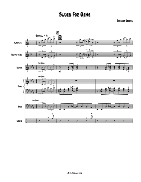 Free Sheet Music Blues For Gene