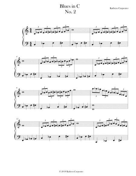 Free Sheet Music Blues In C Minor No 2 Piano