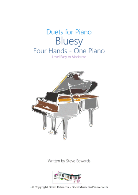 Bluesy Four Hands One Piano Easy Moderate Sheet Music