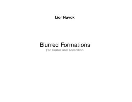 Free Sheet Music Blurred Formations For Concert Accordion And Classical Guitar Score