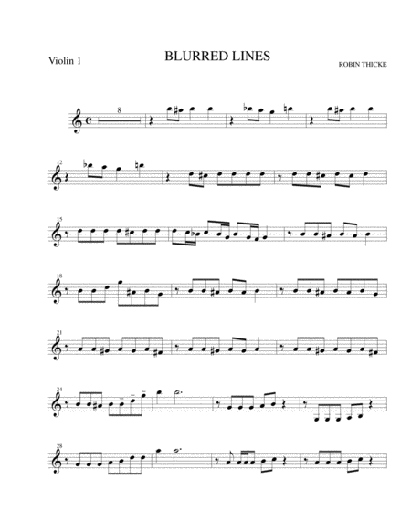 Blurred Lines Sheet Music