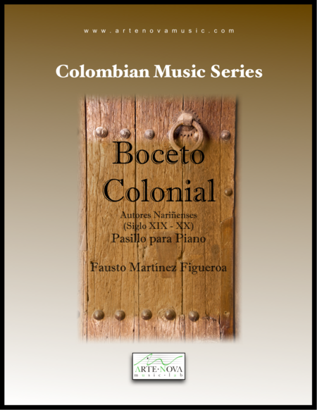 Boceto Colonial Pasillo Para Piano Sheet Music