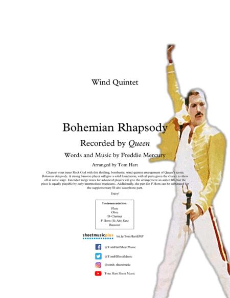 Bohemian Rhapsody Wind Quintet Sheet Music