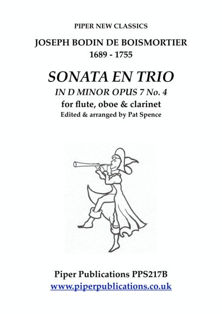 Free Sheet Music Boismortier Sonata En Trio For Flute Oboe Clarinet