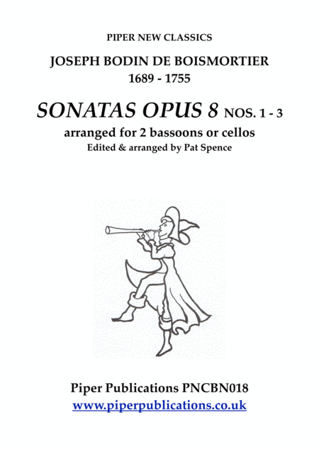 Boismortier Three Sonatas Opus 8 For 2 Bassoons Or Cellos Sheet Music